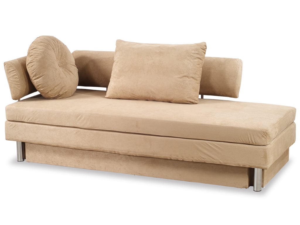 Nubo Khaki Microfiber Queen Size Sofa Bed by At Home USA (At Home USA)