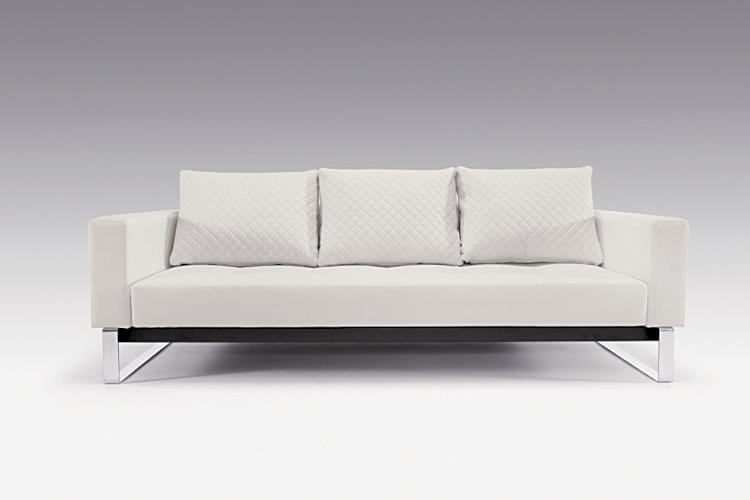 Cassius Deluxe Sofa Bed (Full Size) White Leather Textile by ...