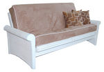 Floor Sample Rosebud Full Size White Futon Set (Lifestyle Solutions)